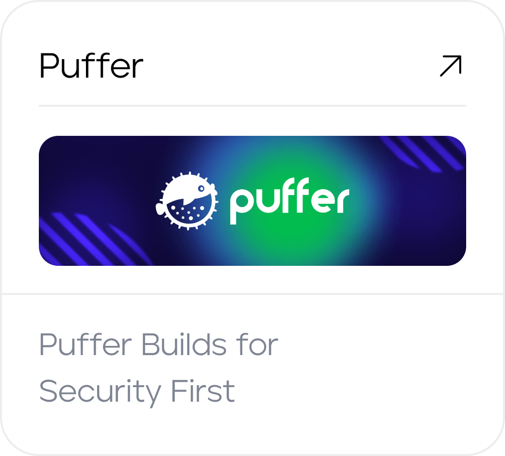 "Puffer Builds for Security First" Ecosystem for ion protocol transparent png