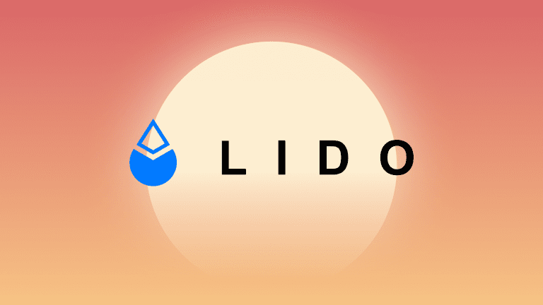 Lido Banner for Ion Protocol Blog blue black ad orange/red horizontal