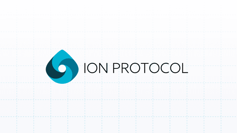 white background with blue grid and Ion Protocol logo on top banner