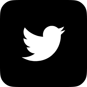 Twitter Black Icon rounded corners transparent png